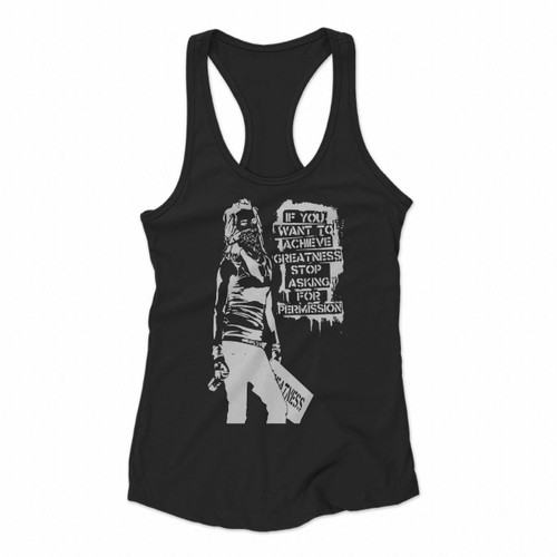 Banksy Achieve Greatness Women Racerback Tank Tops