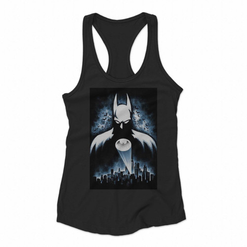 Batman Dark Knight The Dark Call Women Racerback Tank Tops