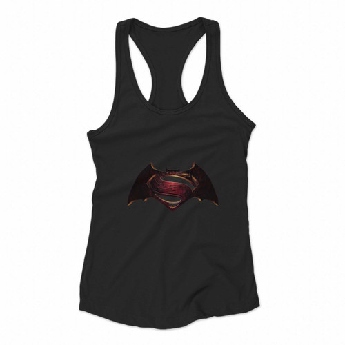 Batman Vs Superman Logo Women Racerback Tank Tops