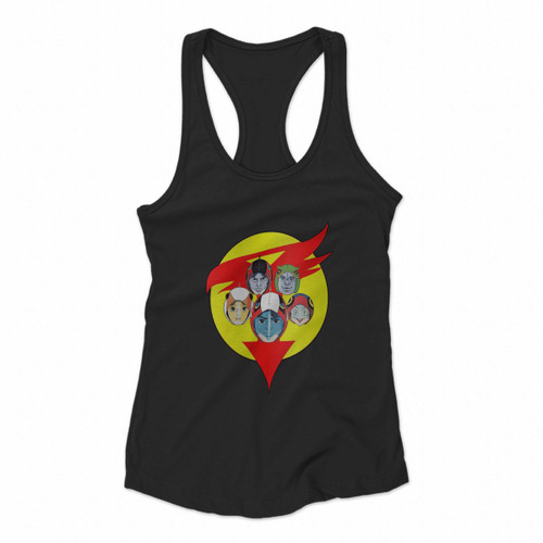 Battle Of The Planets Aka Gatchaman Te Women Racerback Tank Tops