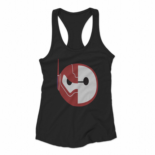 Baymax Half Face Big Hero 6 Women Racerback Tank Tops