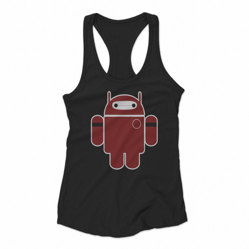 Big Android 6 Baymax Android Women Racerback Tank Tops