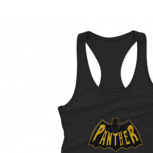 Black Panther Batman Logo Women Racerback Tank Tops