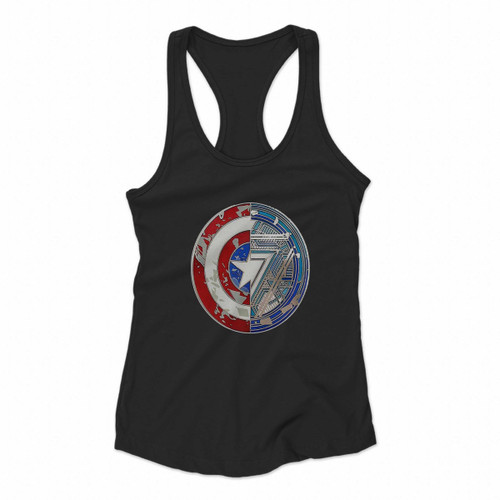 Captain America Iron Man Civil War Women Racerback Tank Tops