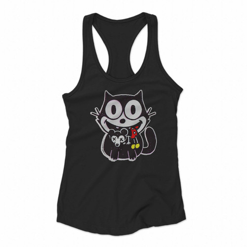 Cat Viva Felix Cat Women Racerback Tank Tops