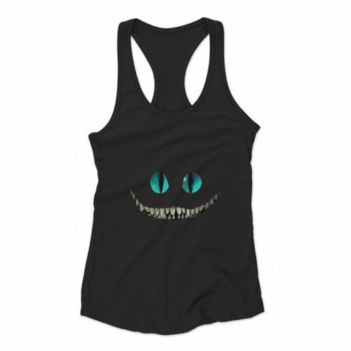 Cheshire Cat Alice In Wonderland Here Women Racerback Tank Tops