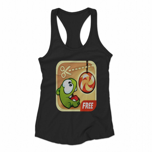 Cut The Rope Free Om Nom Women Racerback Tank Tops