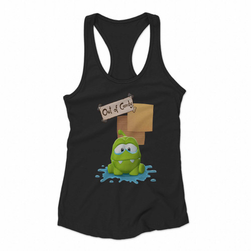 Cut The Rope Om Nom Out Of Candy Women Racerback Tank Tops