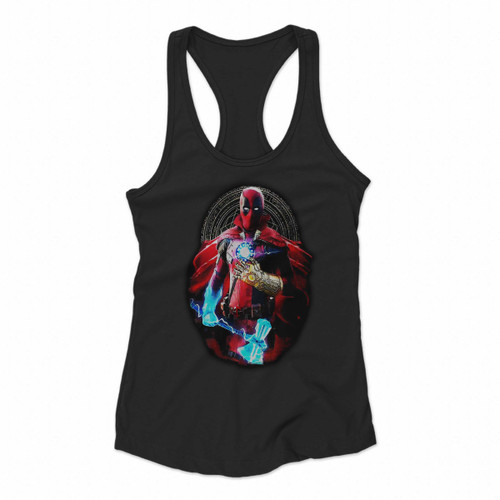 Deadpool Mashup War Women Racerback Tank Tops Deadpool Mashup War Women Racerback Tank Tops