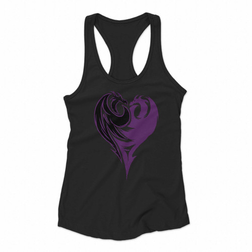 Descendants Evie Dragon Heart Logo Disney Women Racerback Tank Tops