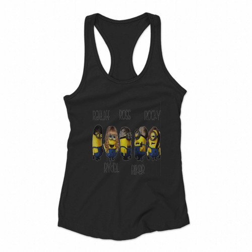 Despicable Me Minion R5 Louder Band Women Racerback Tank Tops