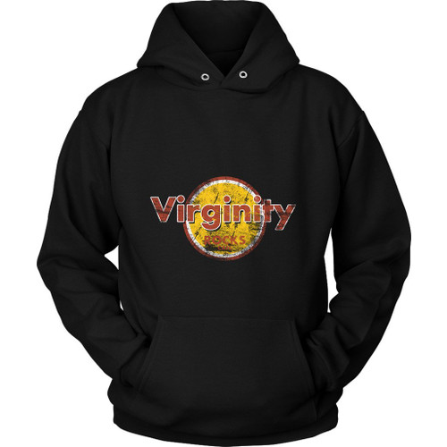Virginity Rocks Cafe Logo Grunge Unisex Hoodie