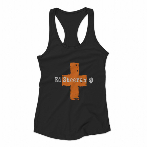 Ed Sheeran Plus Sign Paw Women Racerback Tank Tops