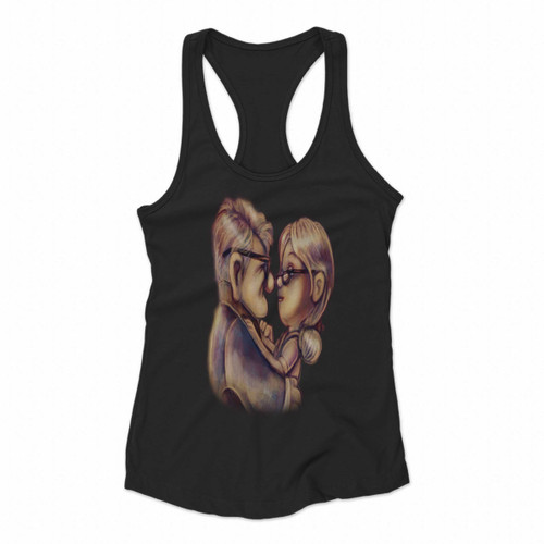 Ellie And Carl Fredricksen Love Story Women Racerback Tank Tops