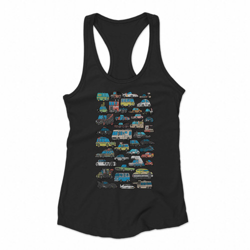 Famous Cars Ever Women Racerback Tank Tops