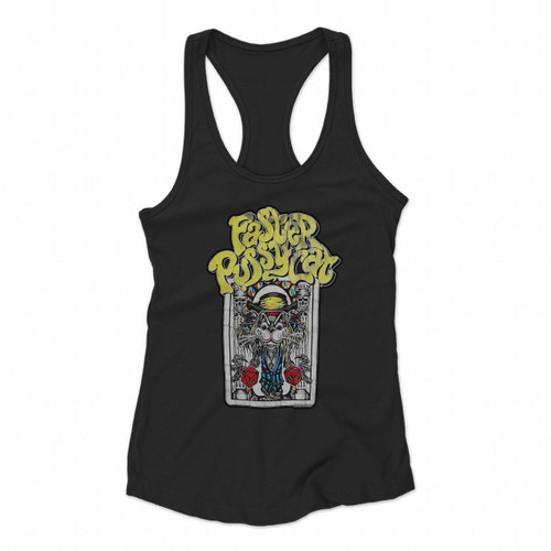 Faster Pussycat Vintage 80S 1980S Concert Tour Glam Metal Rock Band Women Racerback Tank Tops