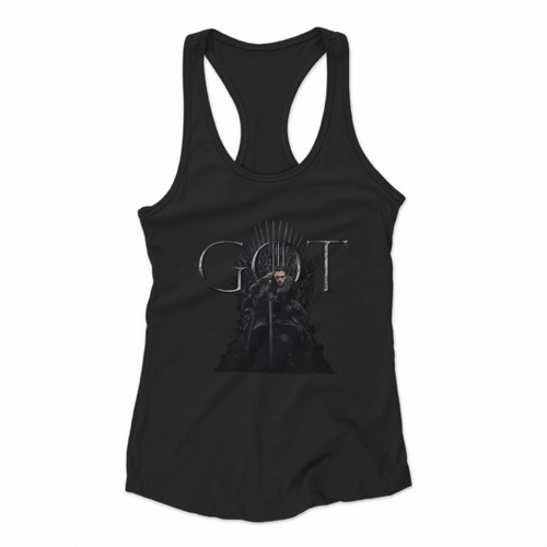 Game Of Thrones The Final Season Jon Snow Aka Aegon Targaryen Women Racerback Tank Tops