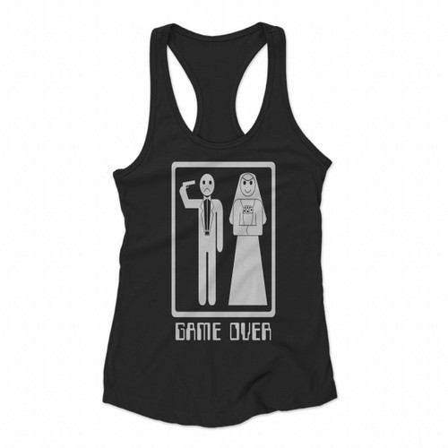 Game Over Married Art Women Racerback Tank Tops