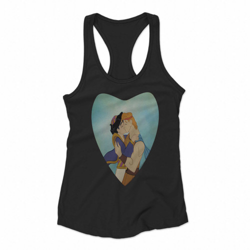 Gay Pride Princes Alternative Disney Aladin And Hercules Women Racerback Tank Tops