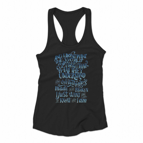 Goo Goo Dolls Quote Art Women Racerback Tank Tops