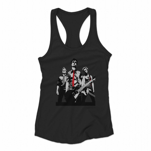 Green Day Line Art Women Racerback Tank Tops