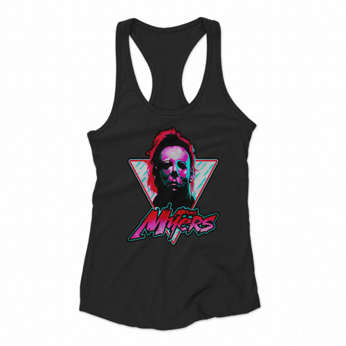 Halloween Michael Myers Face Horror Scary Movie Women Racerback Tank Tops