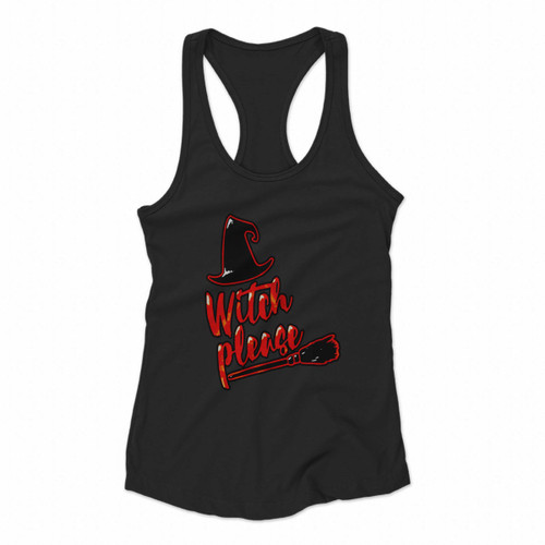 Halloween Spooky Witch Please Women Racerback Tank Tops