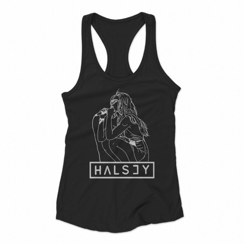 Halsey Sit And Sing Illustrations Women Racerback Tank Tops