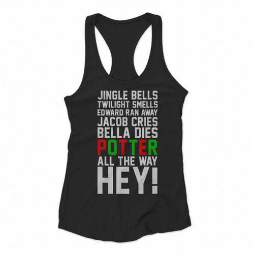 Harry Potter Jingle Bells Twilight Smells Christmas Swag Women Racerback Tank Tops