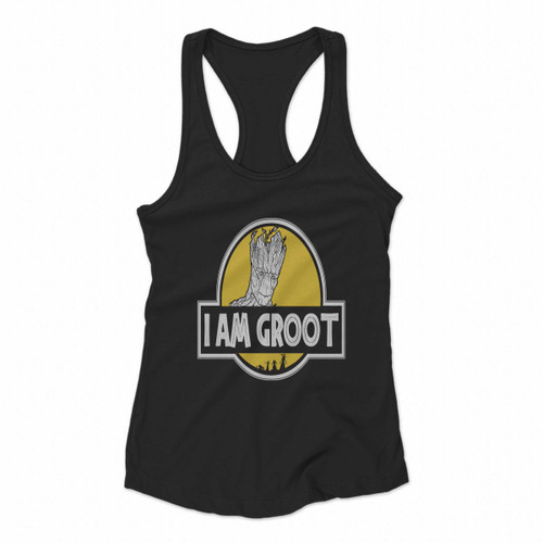 I Am Groot Guardians Of The Galaxy Logo Women Racerback Tank Tops
