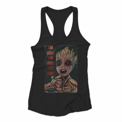 I Am Groot I Am Baby Groot Guardians Of The Galaxy Vol Two Women Racerback Tank Tops