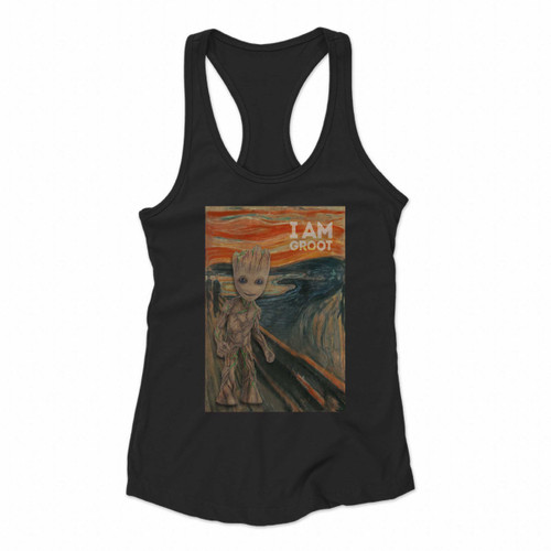 I Am Groot The Scre Women Racerback Tank Tops