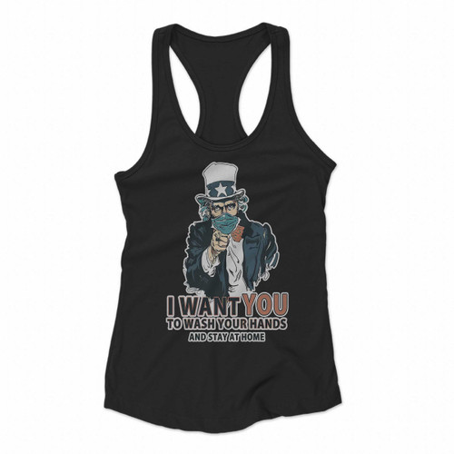 I Want You To Wash Your Hands Women Racerback Tank Tops