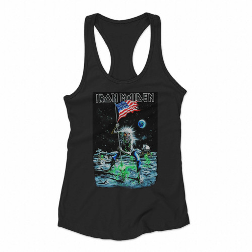 Iron Maiden Moonwalker Final Frontier Tour Women Racerback Tank Tops