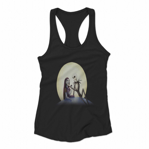 Jack And Sally The Nightmare Before Christmas Moon Women Racerback Tank Tops