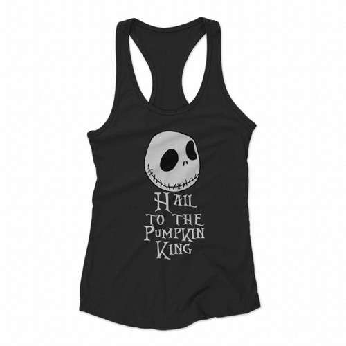 Jack Nightmare Before Christmas Hail To The Pumpkin King Art Women Racerback Tank Tops