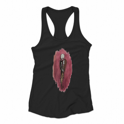 Jack Skellington Nightmare Before Christmas Art Women Racerback Tank Tops