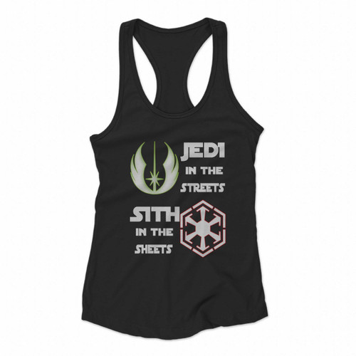 Jedi In The Streets Sith In The Sheets Star Wars Rice Women Racerback Tank Tops