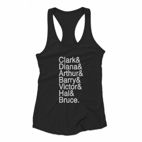 Justice League All Names Heroes Women Racerback Tank Tops