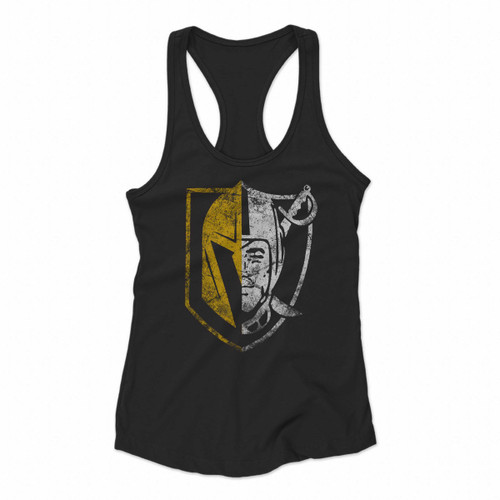 Knights Raiders Half Grunge Women Racerback Tank Tops