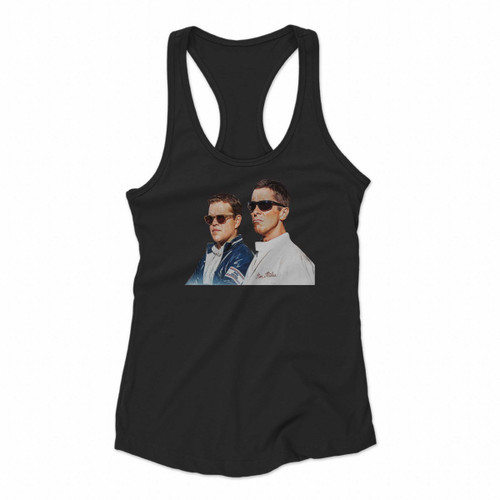 Le Mans 66 Matt Damon And Christian Bale Women Racerback Tank Tops