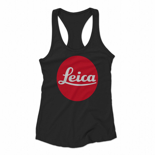 Leica Red Logo Women Racerback Tank Tops