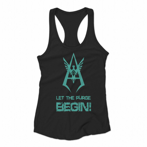 Let The Purge Begin Art Women Racerback Tank Tops