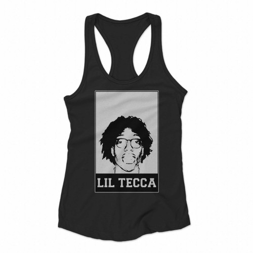 Lil Tecca Bw Sketch Women Racerback Tank Tops