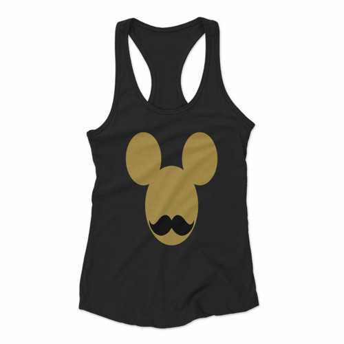 Mickey Mouse Mustache Women Racerback Tank Tops