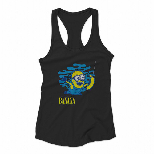 Minion Banana Water Women Racerback Tank Tops