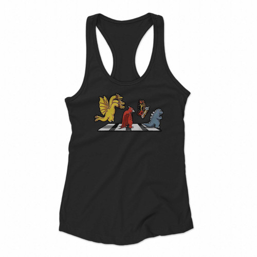 Monster Kaiju Road Women Racerback Tank Tops