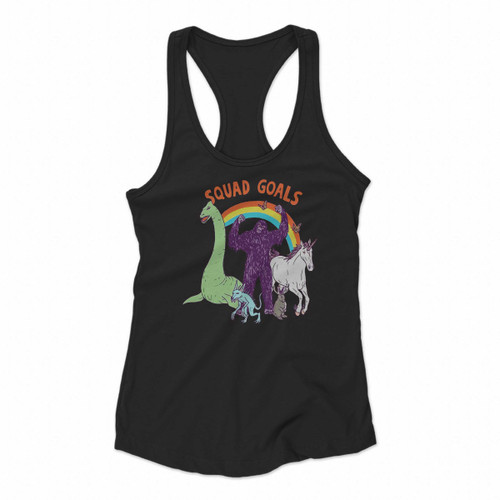 Mythical Squad Goals Women Racerback Tank Tops