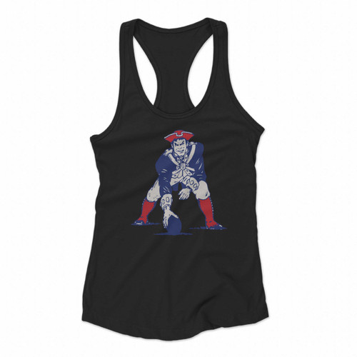 New England Ne Patriots Retro Logo Women Racerback Tank Tops