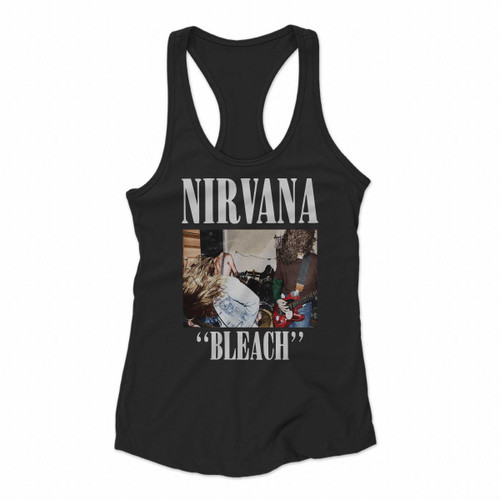 Nirvana Bleach Album Cover Women Racerback Tank Tops